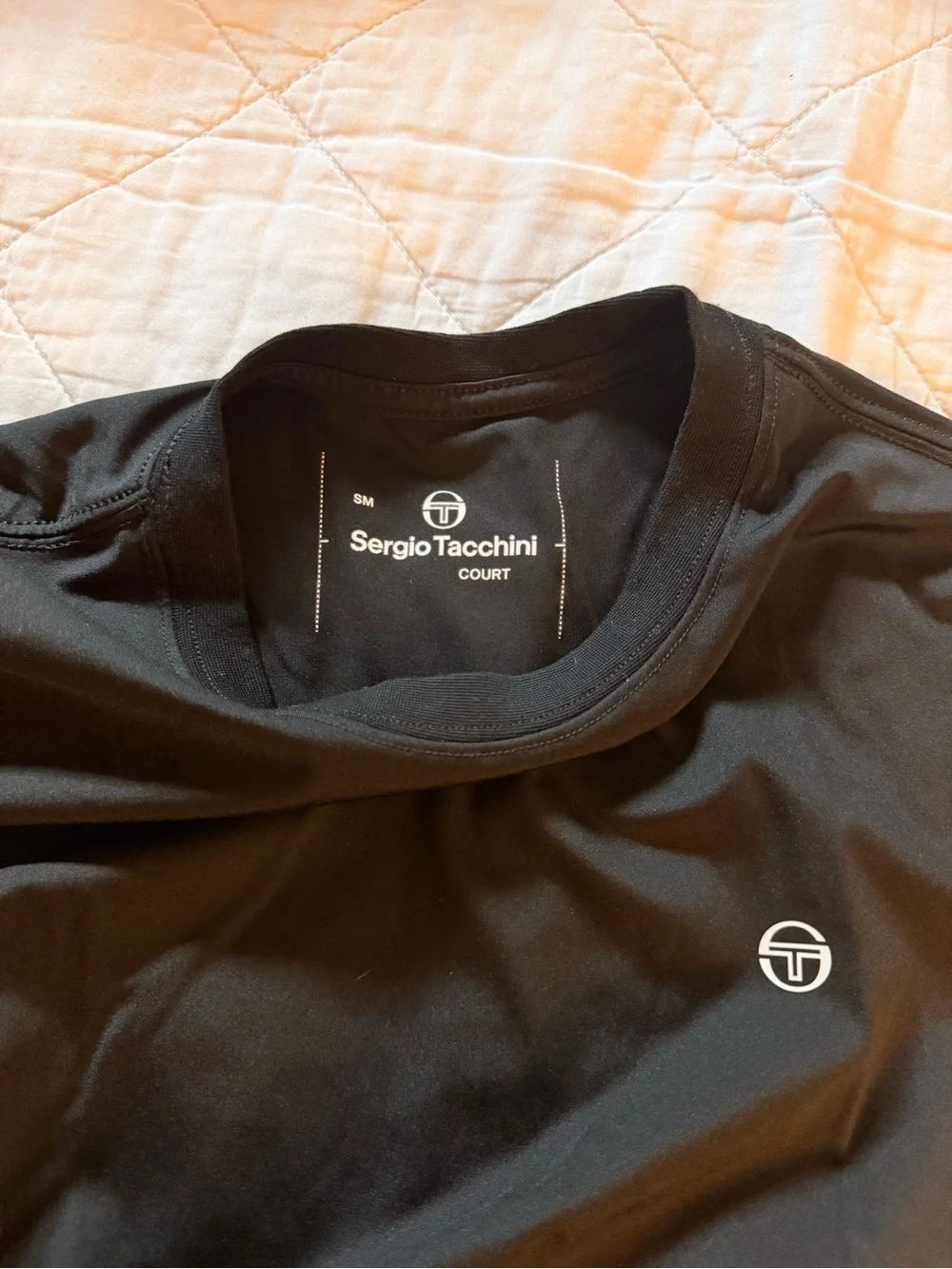 Sergio Tacchini Black Short-Sleeve Athletic Tee